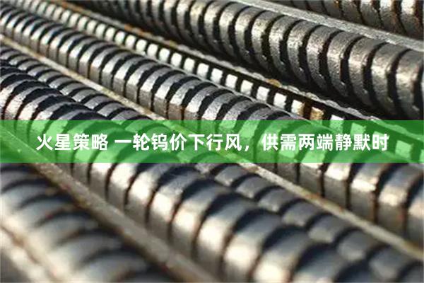 火星策略 一轮钨价下行风，供需两端静默时